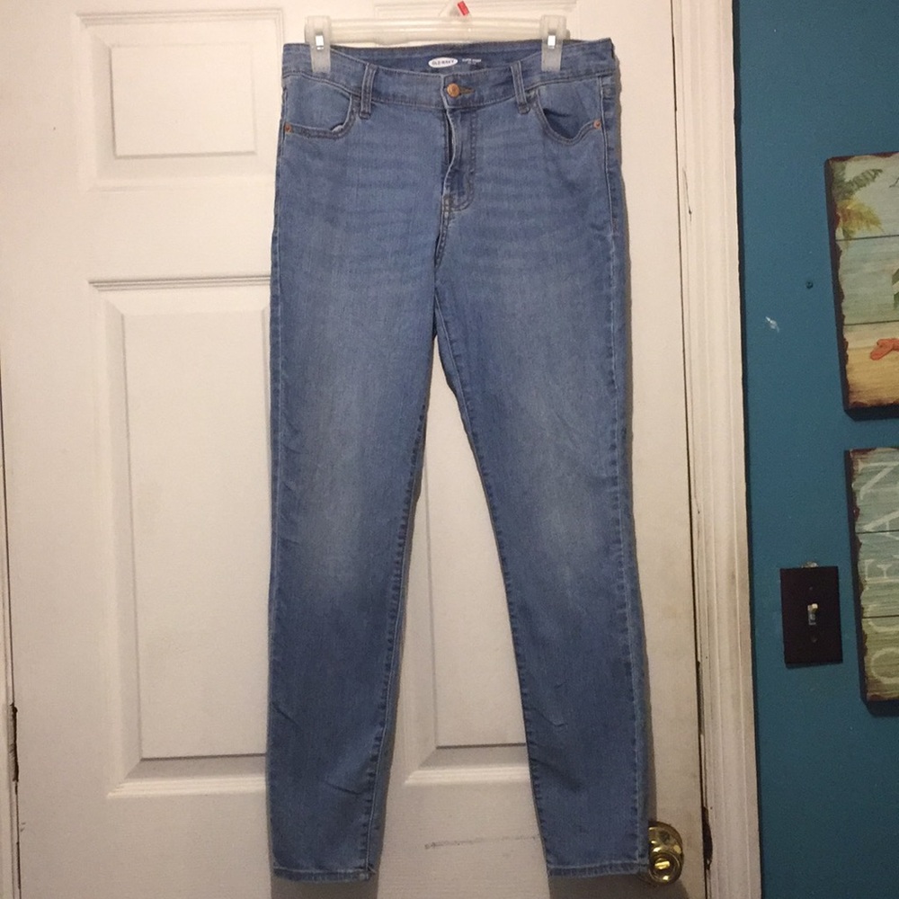 Blue super skinny old navy jeans